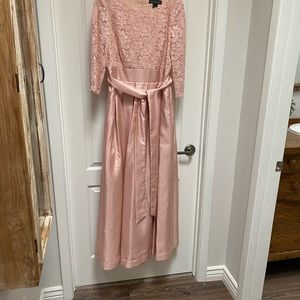 Pale Pink Evening Gown.